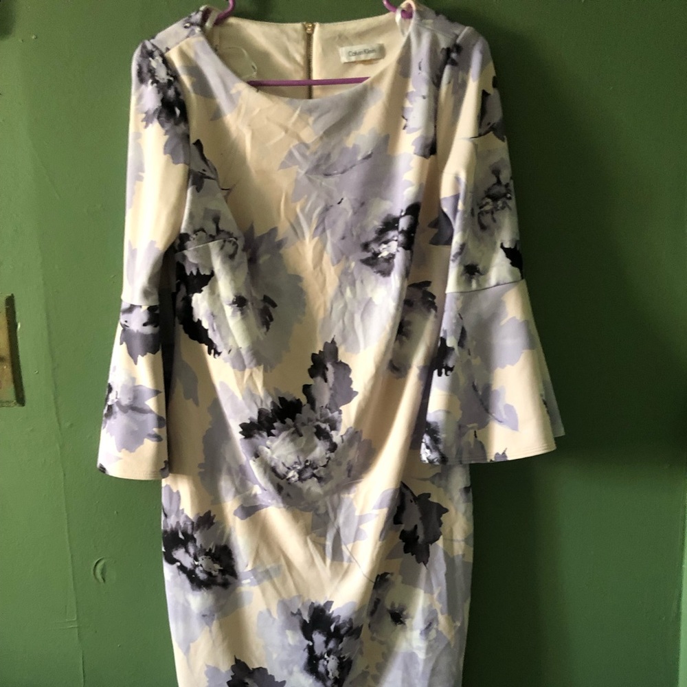 CALVIN KLEIN LAVENDER FLORAL DRESS!😍